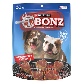 Purina T-Bonz Porterhouse Flavor Steak Shaped Treats for Dogs