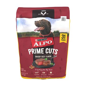 Purina Alpo Prime Cuts Dry Dog Food - Savory Beef, 31 lb