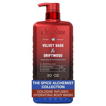 Old Spice Body Wash for Men, The Spice Alchemist Collection, Cologne Infused, Signature Scent, Velvet Sage and Driftwood Scent, No Trade Offs, Crafted for Compliments, 20oz