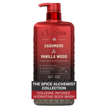 Old Spice Body Wash for Men, The Spice Alchemist Collection, Cologne Infused, Signature Scent, Cashmere and Vanilla Wood Scent, No Trade Offs, Crafted for Compliments, 20oz