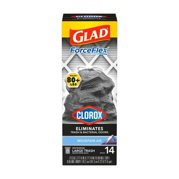 Glad ForceFlex Large Drawstring Trash Bags - Mountain Air, 30 gal - 14 ct