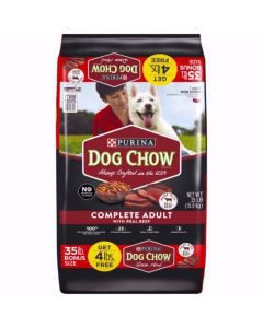 Purina Dog Chow Dry Dog Food, Complete Adult With Real Beef - 35 lb. Bag