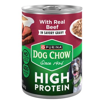 Purina Dog Chow High Protein Wet Dog Food With Real Beef In Savory Gravy Wet Dog Food