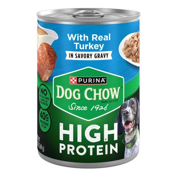 Purina Dog Chow High Protein Wet Dog Food With Real Turkey in Savory Gravy