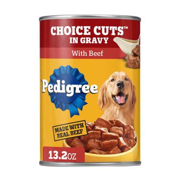 Pedigree Choice Cuts In Gravy Adult Soft Wet Dog Food With Beef, 13.2 oz. Can