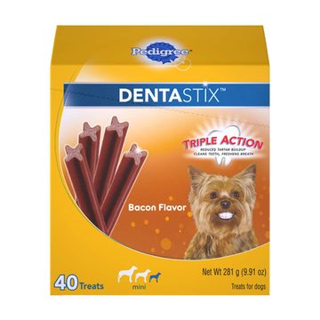 Pedigree Dentastix Mini Dental Dog Treats, Bacon Flavor, 40 ct