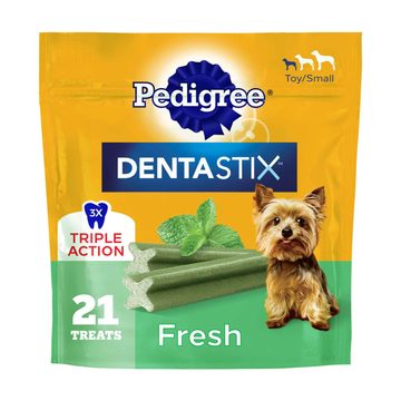 Pedigree Dentastix Dental Care Treats Toy & Small Breed Fresh Flavor, 5.08 oz. Pack