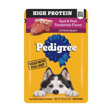 Pedigree High Protein Adult Soft Wet Dog Beef & Pork Tenderloin Flavor, 3.5 oz. Pouch