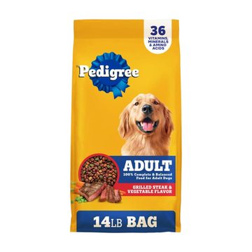 Pedigree Adult Dry Dog Food Grilled Steak & Vegetable Flavor, 14 lb. Bag