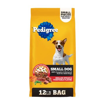 Pedigree Adult Small Dog Dry Dog Food, Grilled Steak and Vegetable Flavor, 12 lb. Bag