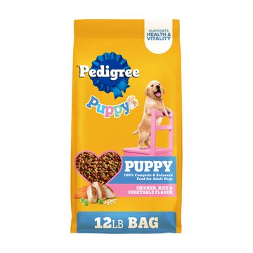 Pedigree Puppy Dry Puppy Food, Chicken, Rice, and Vegetable Flavor, 12 lb. Bag