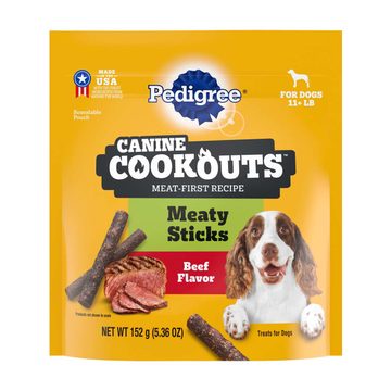 Pedigree Canine Cookouts Beef Flavor Meaty Sticks Dog Treats, 5.36 oz
