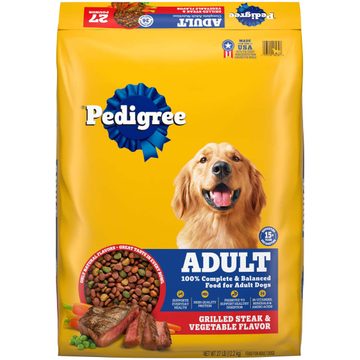 Pedigree Adult Dry Dog Food Grilled Steak & Vegetable Flavor, 27 lb. Bag