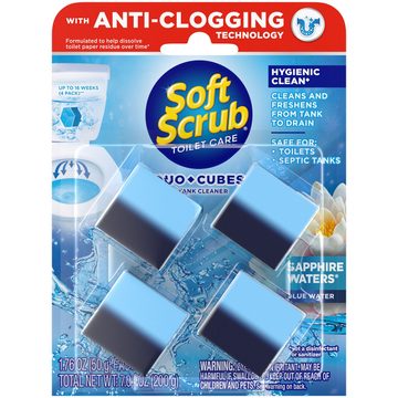 Soft Scrub DuoCubes In-Tank Toilet Cleaner, 4ct, Sapphire Waters