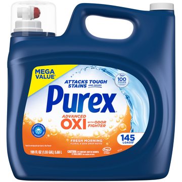 Purex Advanced Oxi with Odor Fighter Liquid Detergent, 199 fl oz, 145 wash loads