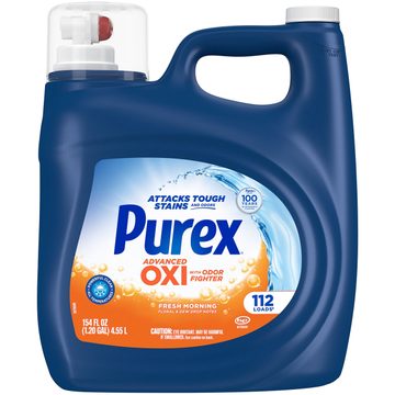 Purex Advanced Oxi with Odor Fighter Liquid Detergent, 154 fl oz, 112 wash loads