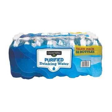 Clover Valley Purified Drinking Water, 32 ct