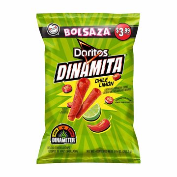 Doritos Dinamita Rolled Tortilla Chips, Chile Limón Flavored, 9.25 oz