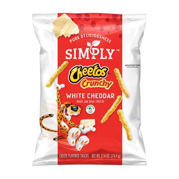 Cheetos Simply Crunchy Cheese Flavored Snacks White Cheddar 2 7/8 oz