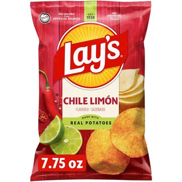 Lay's Potato Chips Chile Limon Flavored 7 3/4 Oz
