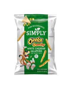 Cheetos Simply Crunchy, Jalapeno White Cheddar Cheese Flavored Snacks, 8 1/2 oz
