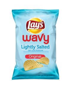 Lay's Wavy Lightly Salted Potato Chips 7.75 oz Bag