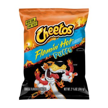 Cheetos Puffs Cheese Flavored Snacks Flamin' Hot Flavored, 2 5/8 oz