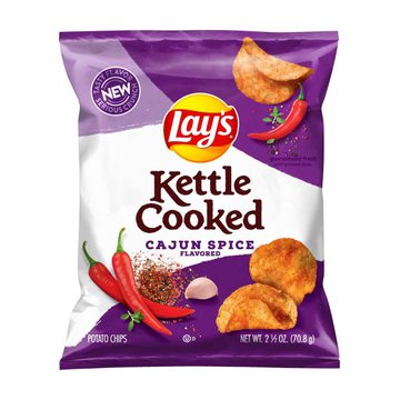 Lay's Kettle Cooked Potato Chips Cajun Spice 2 1/2 Oz