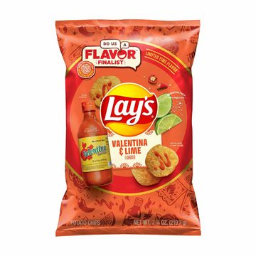 Lay's Potato Chips, Valentina & Lime Flavored, 7.75 oz