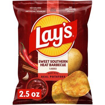 Lay's Potato Chips Sweet Southern Heat Barbecue Flavored 2 1/2 Oz