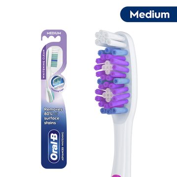 Oral-B Advanced Whitening Toothbrush, Medium, 1 Count