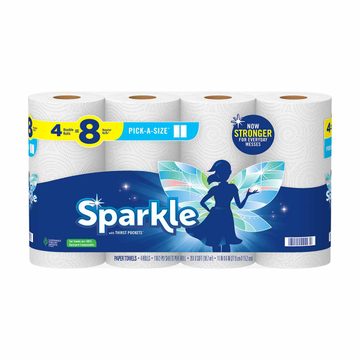 Sparkle Pick-A-Size Paper Towels Double Rolls, 4 ct