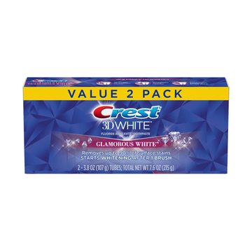 Crest 3D White Glamorous White Teeth Whitening Toothpaste, 3.8 oz, 2 ct