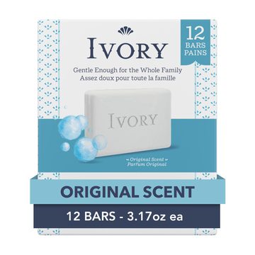 Ivory Gentle Bar Soap Original Scent 3.17 oz., 12 Count
