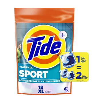Tide Power Pods Sport Laundry Detergent Pacs, 18 Count, Advanced Sweat + Stain Fighter