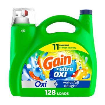 Gain Ultra OXI Liquid Laundry Detergent, Waterfall Delight Scent, 184 fl oz