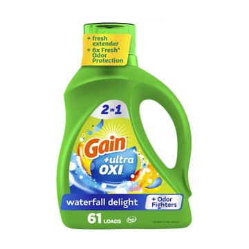 Gain Ultra Oxi Liquid Laundry Detergent, Waterfall Delight Scent, 88 fl oz