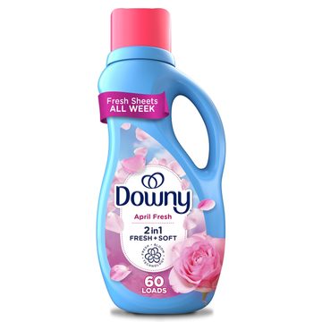 Downy Liquid Fabric Softener, April Fresh, 44 fl oz, 60 Loads, Liquid Laundry Softener, Fabric Conditioner & Fabric Enhancer