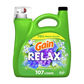 Gain HE Compatible Liquid Laundry Detergent, Relax, 154 fl oz - 170 Loads