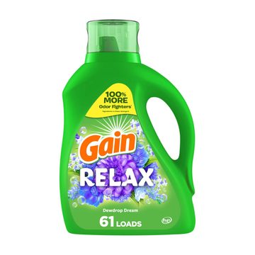 Gain Relax Liquid Laundry Detergent, Dewdrop Dream, 88 fl oz