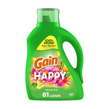 Gain Happy HE compatible Liquid Laundry Detergent, Hibiscus Hula, 88 fl oz - 61 loads