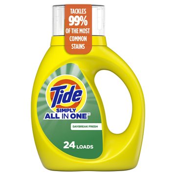 Tide Simply All-In-One Liquid Laundry Detergent, Daybreak Fresh Scent, 24 Loads, 32 fl oz