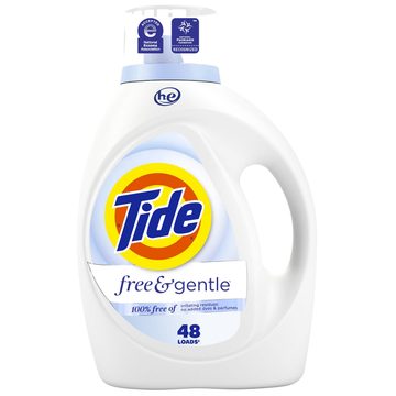 Tide Free & Gentle Liquid Laundry Detergent, 48 Loads, 63 fl oz, Tide Laundry Detergent, Clean Laundry Detergent