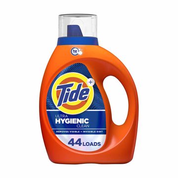 Tide Ultra Hygienic Clean Liquid Laundry Detergent, Original Scent, 63 fl oz, 44 Loads, Removes visible and invisible dirt, Laundry Detergent Liquid