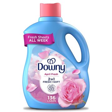 Downy Liquid Fabric Softener, April Fresh, 100 fl oz, 136 Loads, Liquid Laundry Softener, Fabric Conditioner & Fabric Enhancer