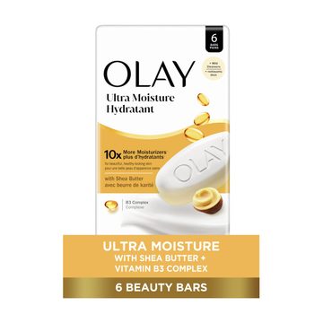 Olay Ultra Moisture Shea Butter Beauty Bar with Vitamin B3 Complex 3.17oz, 6ct