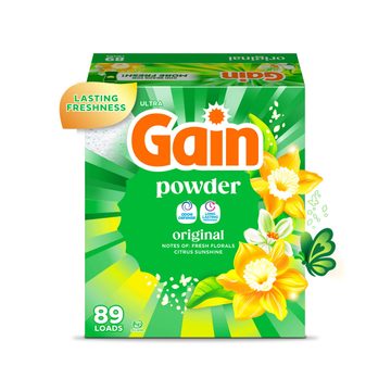 Gain Powder Laundry Detergent, Original Scent, 89 Loads, 82 oz