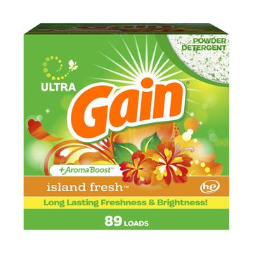 Gain Powder Laundry Detergent, Island Fresh Scent, 69 Loads - 82 oz