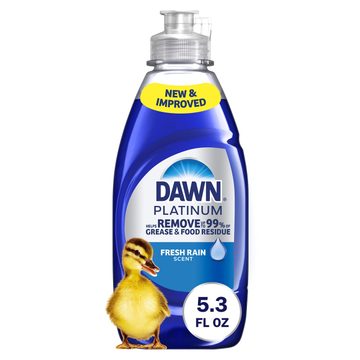 Dawn Platinum Dish Soap, Dishwashing Liquid, Tough Grease Removal, Fresh Rain, 5.3oz