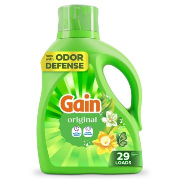 Gain Liquid Laundry Detergent, Now with Odor Defense, Original Scent, 39 fl oz, 29 Loads